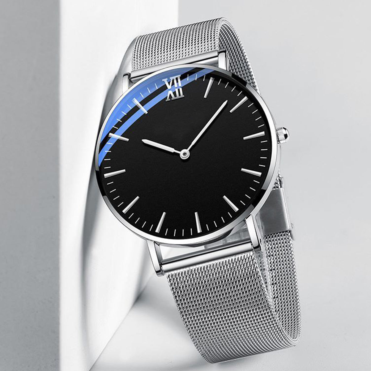 Fashion Simple Fake Three-eye Steel Belt Quartz Watch - Nkayo Fashion