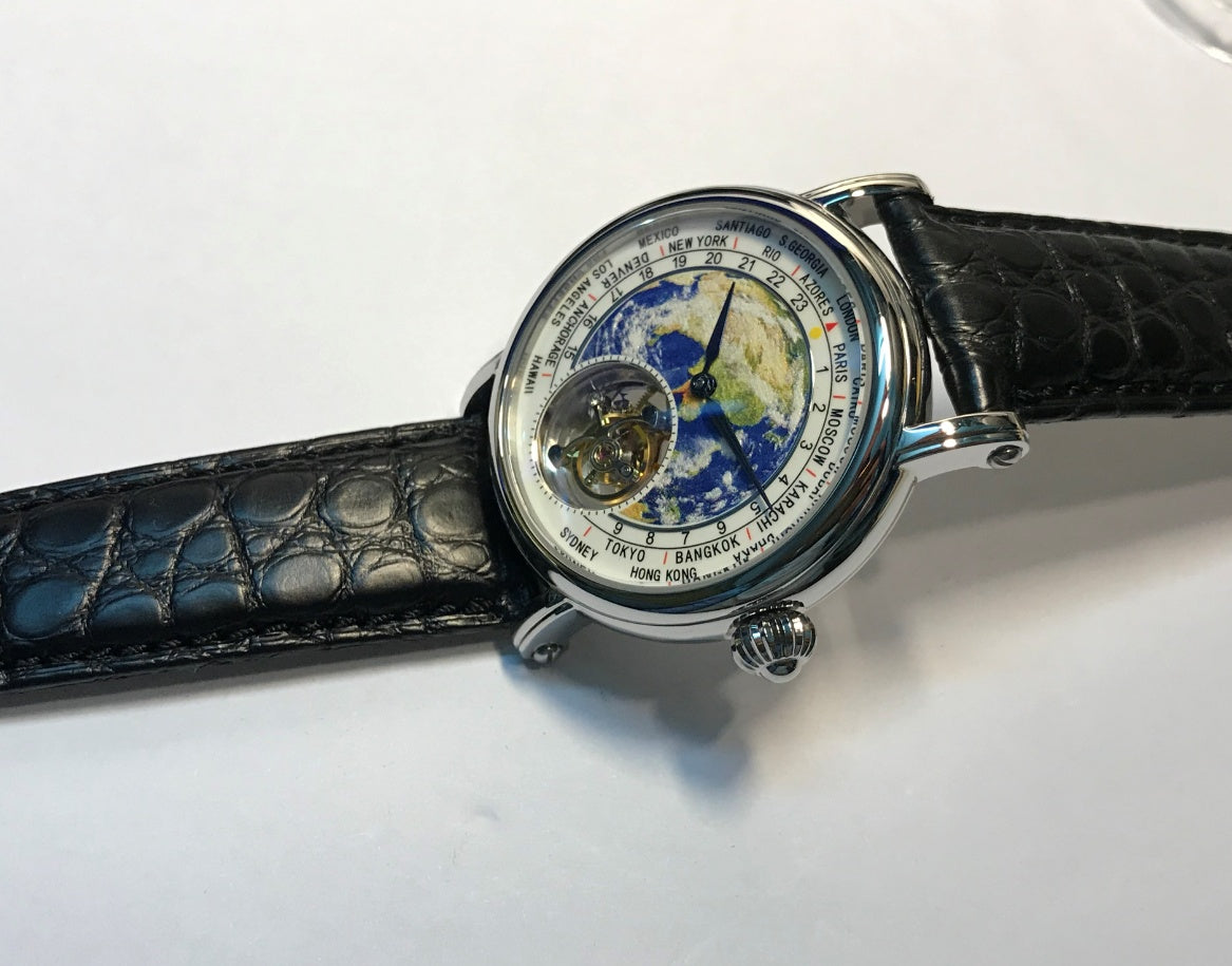3D Globe Tourbillon Round Watch Fashion - Nkayo Fashion