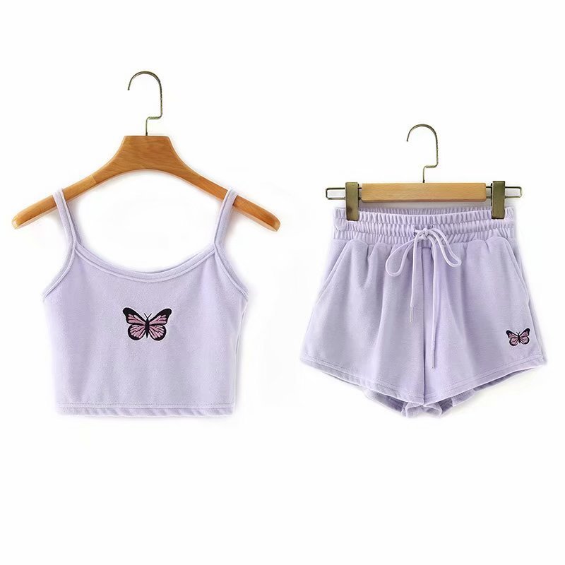 Summer embroidery sling set - Nkayo Fashion