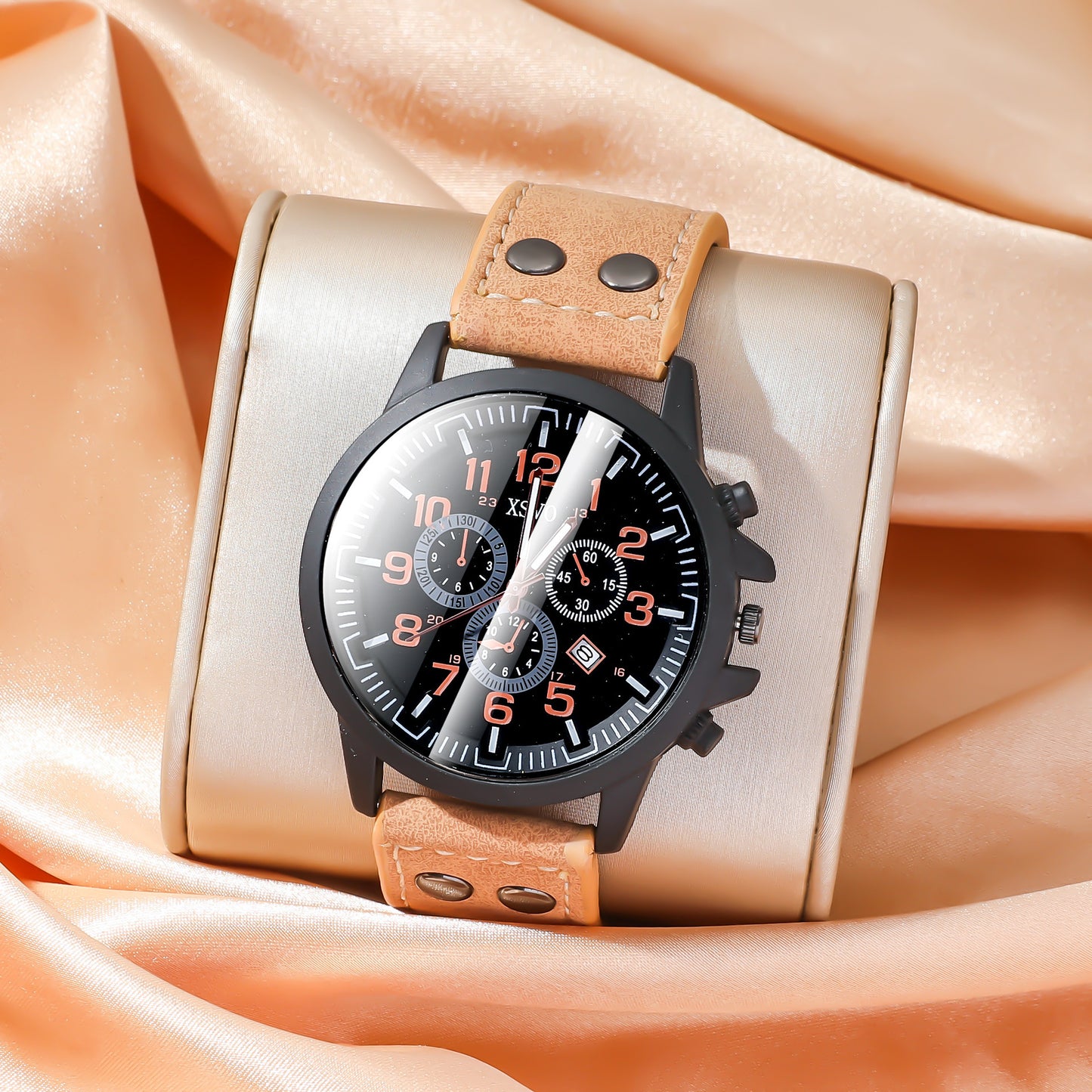 Fashion Simple Fake Three-eye Steel Belt Quartz Watch - Nkayo Fashion