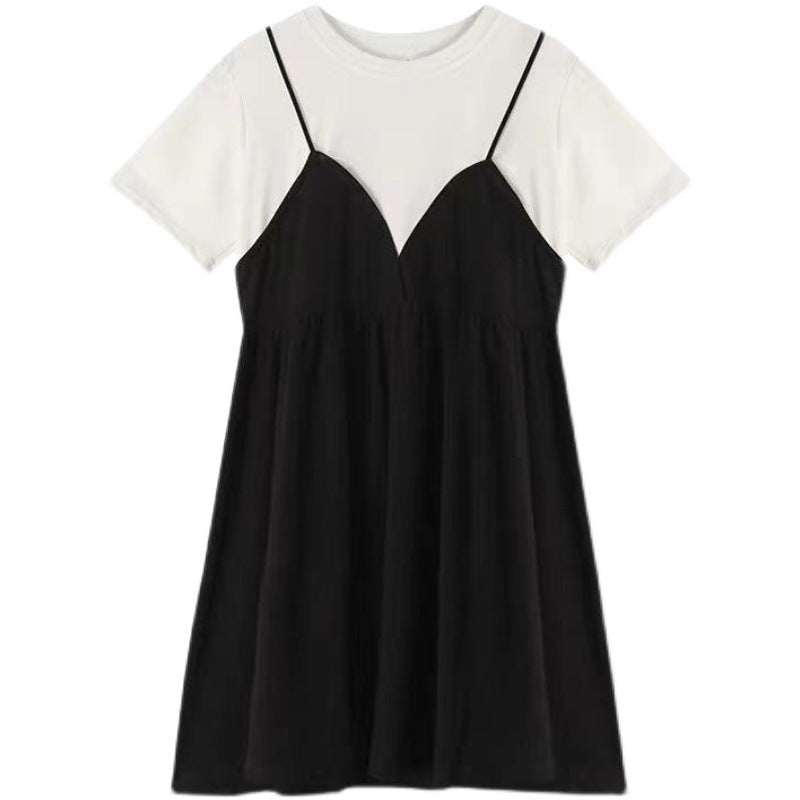 Fake Two Pieces Summer Small Loose Maternity Dress Summer Dress - Nkayo Fashion