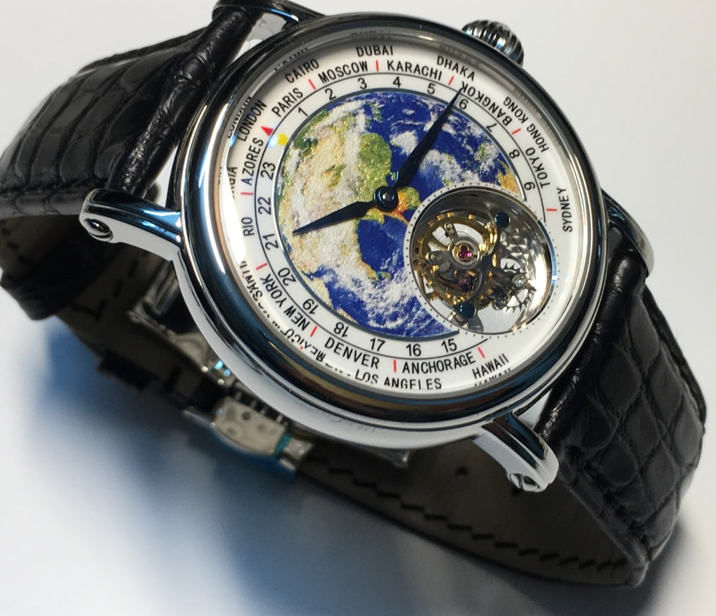 3D Globe Tourbillon Round Watch Fashion - Nkayo Fashion