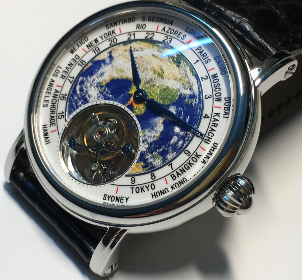 3D Globe Tourbillon Round Watch Fashion - Nkayo Fashion
