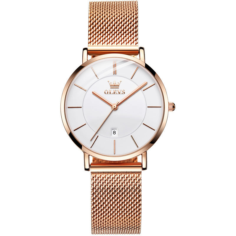 Valentine's Day Thin Men And Women Couple Electronic Quartz Watch - Nkayo Fashion