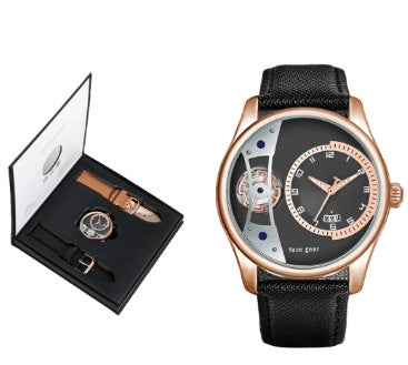 Simple Fashion Gift Box Business Trends Belt Men's Watch - Nkayo Fashion