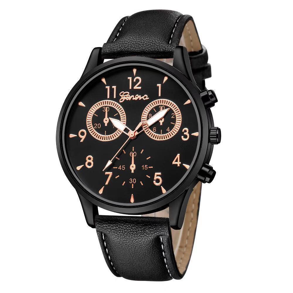 Fashion Simple Fake Three-eye Steel Belt Quartz Watch - Nkayo Fashion
