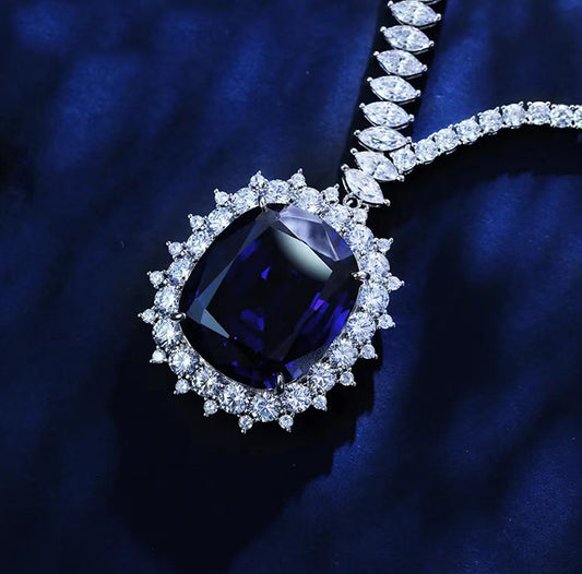 Women's Fashion Synthetic Sapphire Necklace - Nkayo Fashion