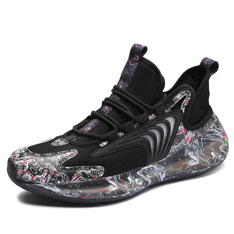 Breathable Flying Woven Socks Shoes Casual Sports Shoes Burst Low-Top Thick-Soled Old Shoes - Nkayo Fashion