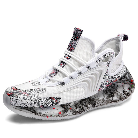 Breathable Flying Woven Socks Shoes Casual Sports Shoes Burst Low-Top Thick-Soled Old Shoes - Nkayo Fashion