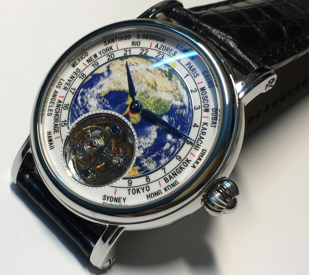 3D Globe Tourbillon Round Watch Fashion - Nkayo Fashion
