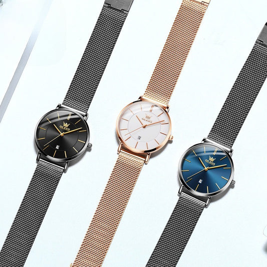 Valentine's Day Thin Men And Women Couple Electronic Quartz Watch - Nkayo Fashion
