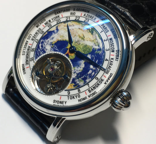 3D Globe Tourbillon Round Watch Fashion - Nkayo Fashion